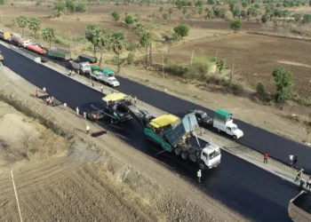 Continuous Laying of Bituminous Concrete on NH-53